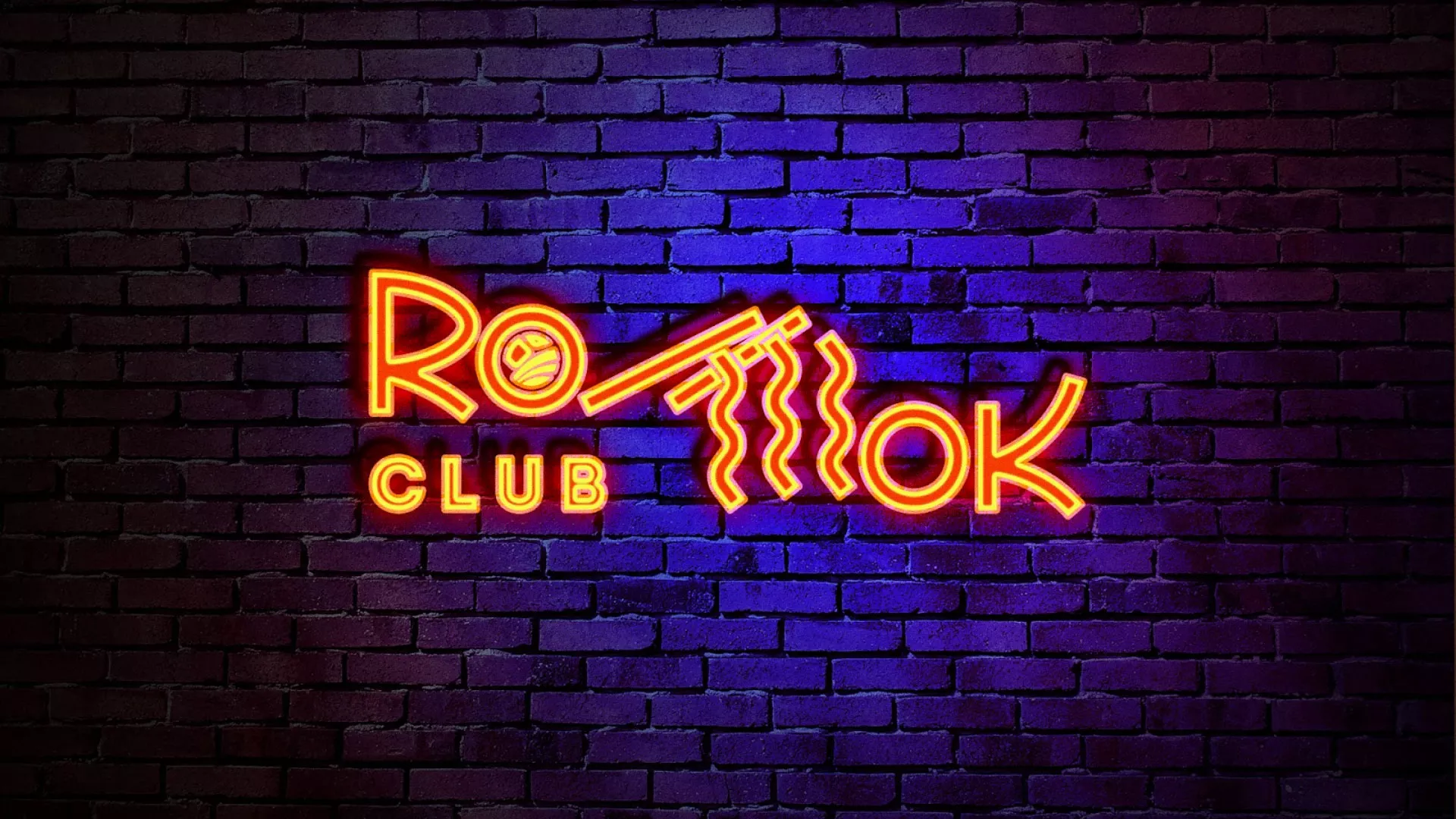 Разработка светящейся интерьерной вывески суши-бара «Roll Wok Club» в Астрахани
